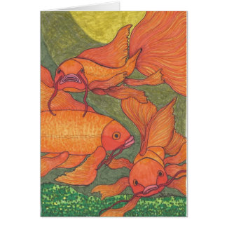 Cartão Peixe dourado - Koi