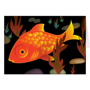 Cartão Peixe dourado profundamente