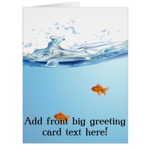 Cartão Peixe dourado sob o aquário da água