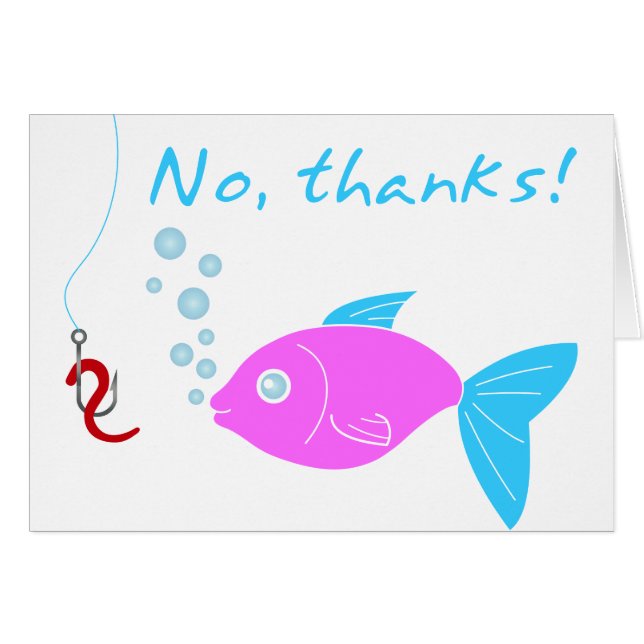 Cartão Peixe e anzol (Frente Horizontal)
