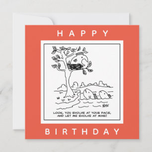 Cartão Peixe está numa caricatura de árvore