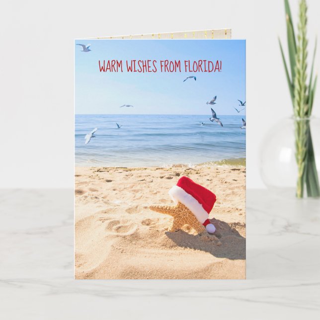 Cartão Peixe-estrela do Natal do clima tropical (Frente)