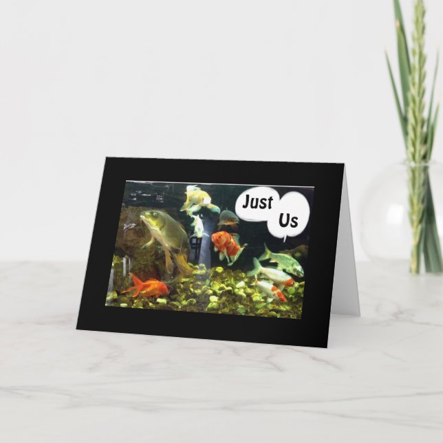 CARTÃO PEIXE FELIZ DIZENDO ANIVERSÁRIO DO TANQUE (Frente)