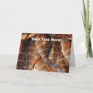 Cartão Peixe fresco personalizável