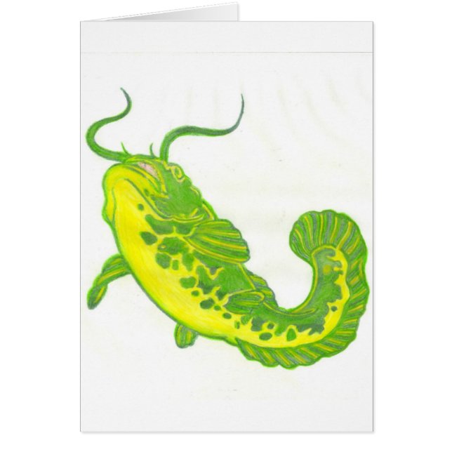 Cartão Peixe-gato sortudo (Frente)