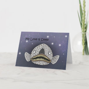Cartão Peixe Olhador Do Céu Meu Amor É Profundo Aniversár
