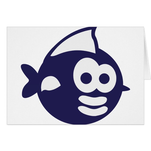 Cartão Peixe redondo pescas (Frente Horizontal)