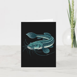 Cartão Peixe-Trabalho de arte de Pesca Vintage