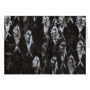 Cartão Peixes Brancos Fósseis em Fundo Negro