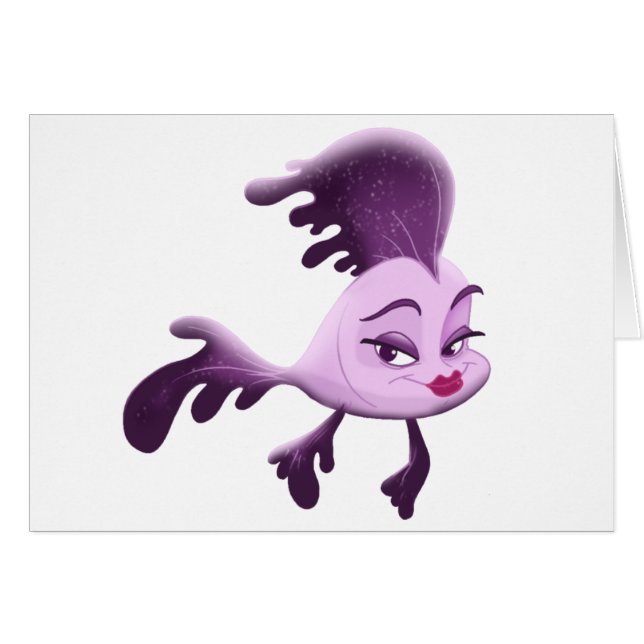 Cartão Peixes da menina (Frente Horizontal)