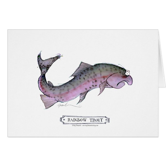 Cartão Peixes da truta de arco-íris, fernandes tony (Frente Horizontal)