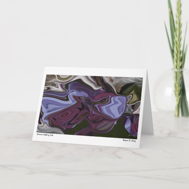 Cartão Peixes de combate Siamese (Frente)