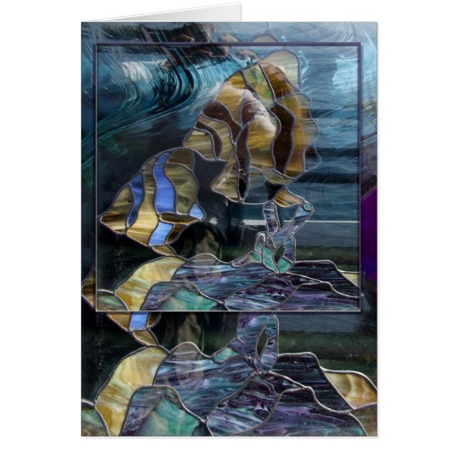 Cartão Peixes do vitral - Zazzler impressionante (Frente)