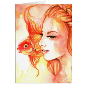 Cartão Peixes dourados