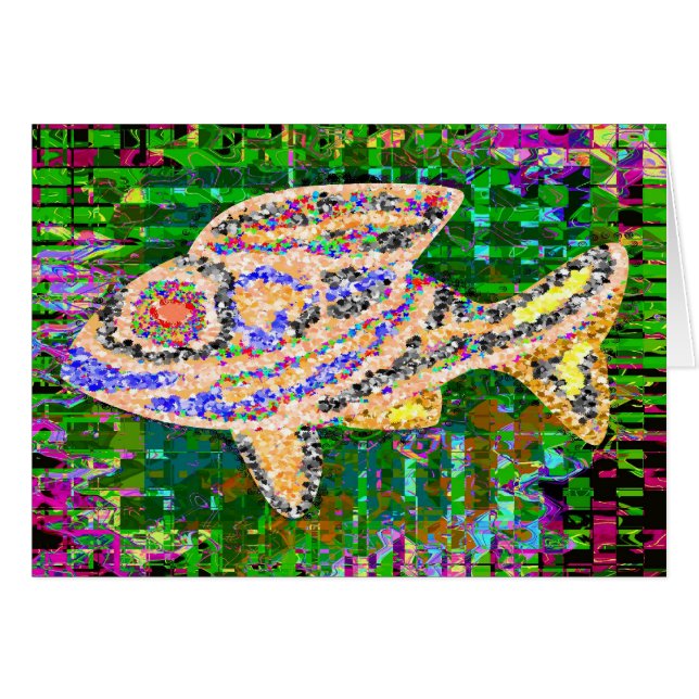 Cartão Peixes dourados raros - artes criativas (Frente Horizontal)