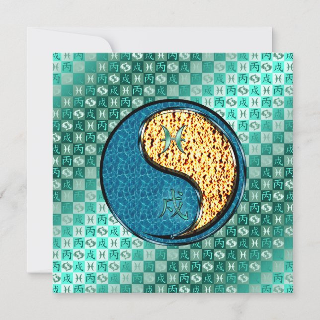 Cartão Peixes e Cão de Fogo (Frente)