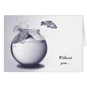 Cartão Peixes fora da água