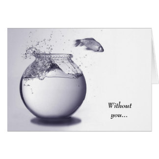 Cartão Peixes fora da água