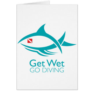 Cartão Peixes tribais do mergulho