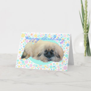Cartão Pekingese Bubble Happiness