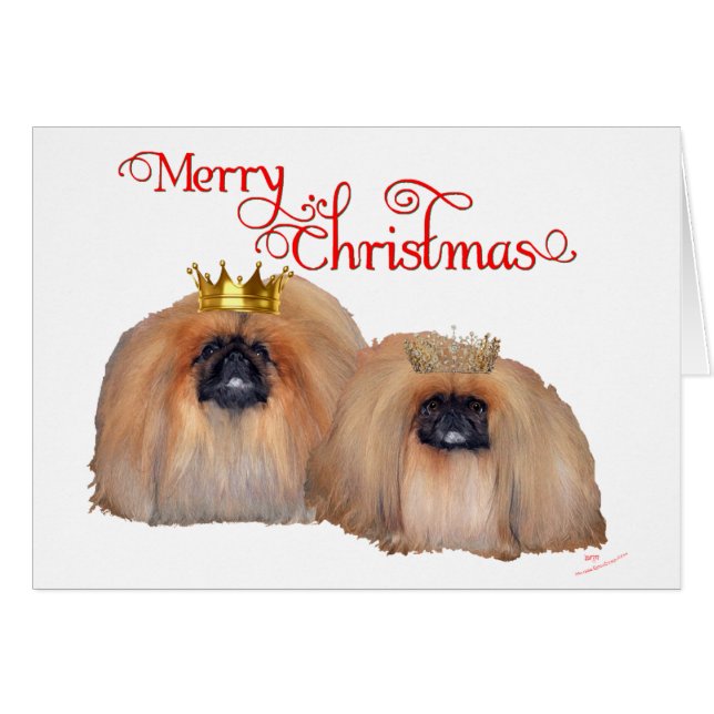 Cartão Pekingese Christmas (Frente Horizontal)