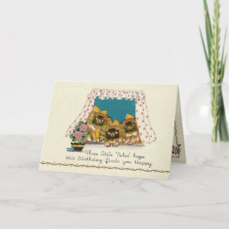Cartão Pekingese Dog Birthday Card