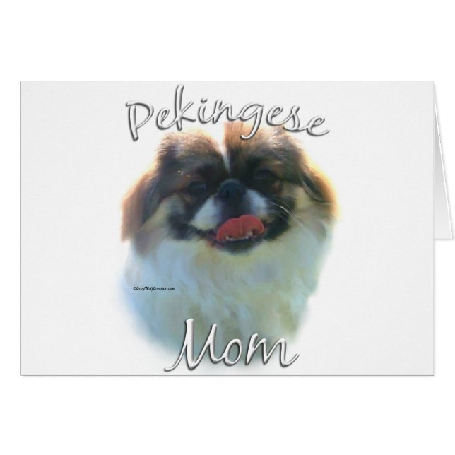 Cartão Pekingese Mãe 2 (Frente Horizontal)