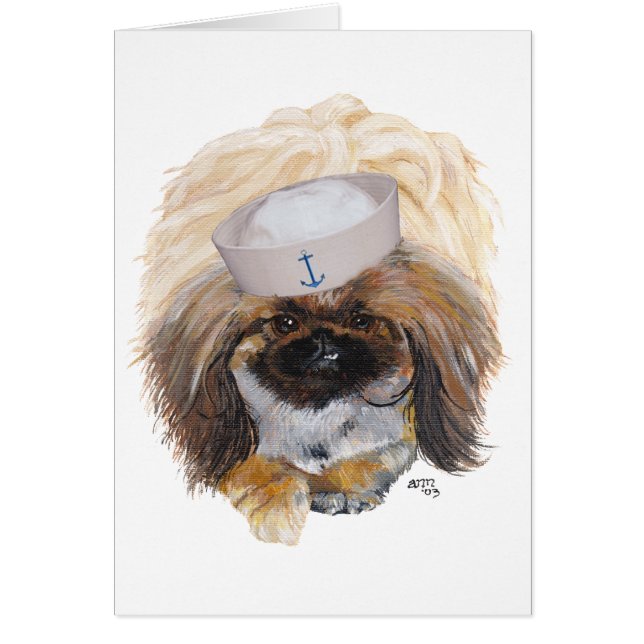 Cartão Pekingese Sailors (Frente)