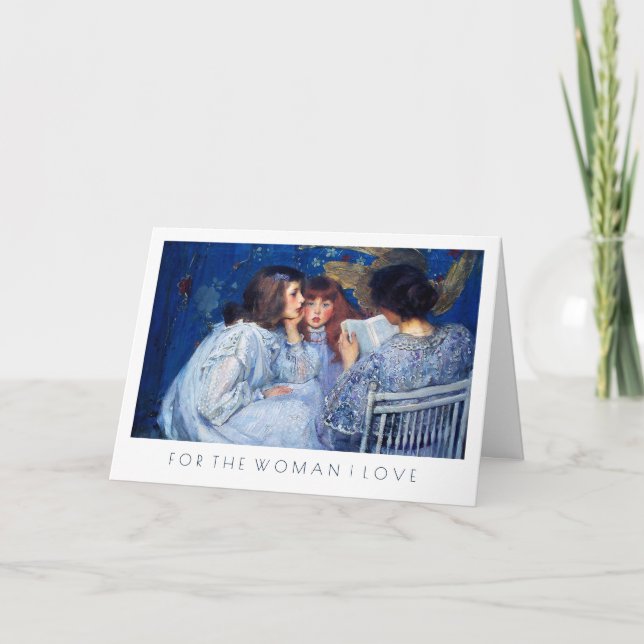 Cartão Pela Esposa no Dia de as mães Fine Art Greeting (Frente)