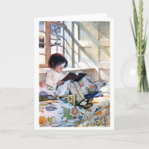 Cartão Pela janela no inverno, Jessie Willcox Smith