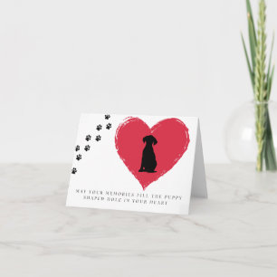 Cartão Pela perda do seu cachorro