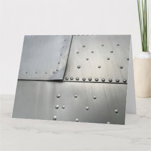 Cartão Pele de Aeronaves de Alumínio Vintage