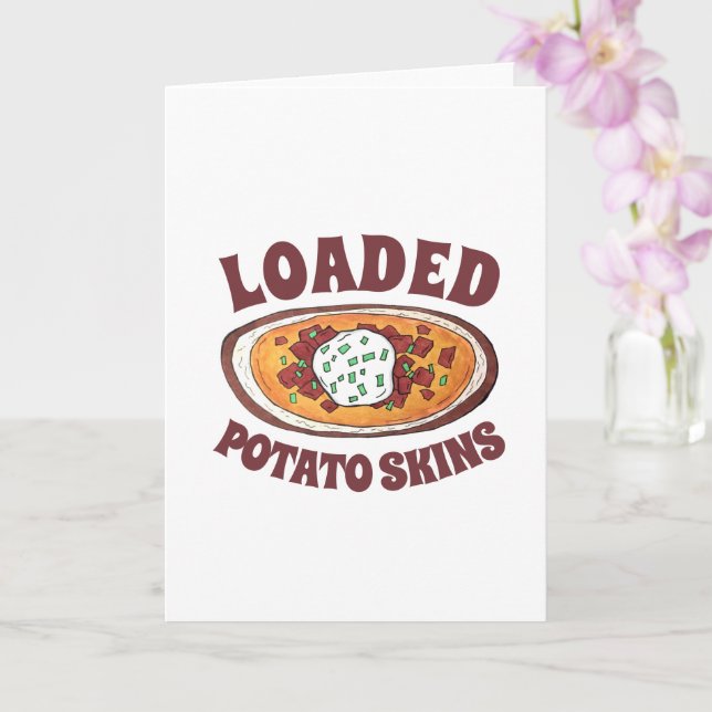 Cartão Pele de Batata Carregada Comida de Invólucro Bacon (Orquídea)
