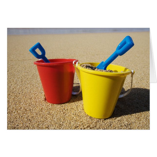Cartão Peles E Peles Em Sandy Beach (Frente Horizontal)