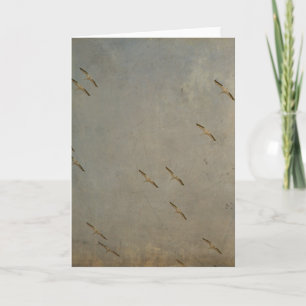 Cartão Pelicanos Em Voo