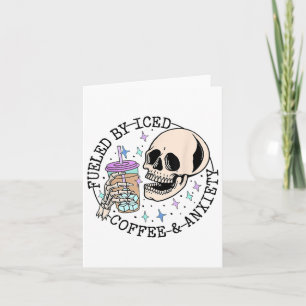 Cartão Pelo Café Forçado E Ansiedade Sensibilização Para 