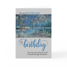 pelo marido Kayak no lago Birthday