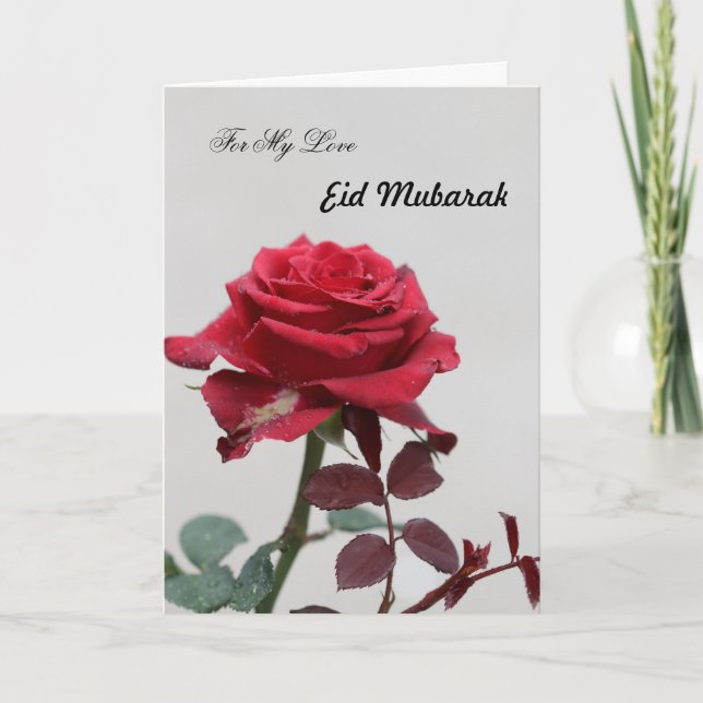 Cartão Pelo meu amor por Eid Mubarak (Frente)