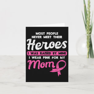 Cartão Pelo Meu Heroico Rosa Para A Consciência Do Cancer