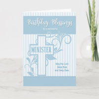 pelo Ministro Birthday Cross Blue com Escritura