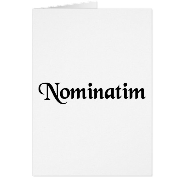 Cartão Pelo nome (Frente)