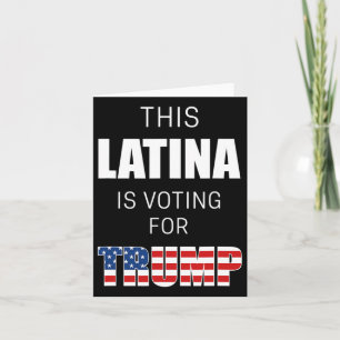 Cartão Pelo Presidente Eleitoral Trump 2020 Mulheres hisp