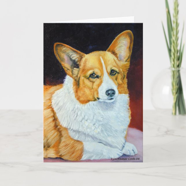 Cartão Pembroke Welsh Corgi (Frente)