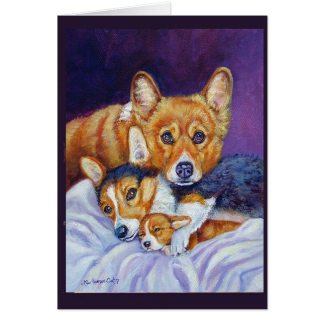 Cartão Pembroke Welsh Corgi (Frente)