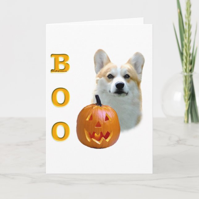 Cartão Pembroke Welsh Corgi Boo (Frente)