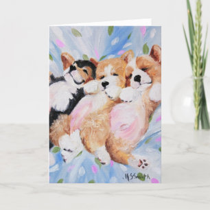 Cartão Pembroke Welsh Corgi Dog Puppy Art