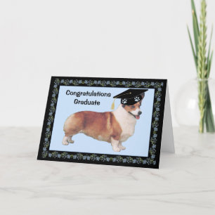 Cartão Pembroke Welsh Corgi Happy Graduation