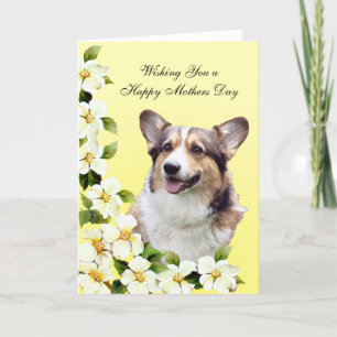 Cartão Pembroke Welsh Corgi Mothers Day Card w/poetry