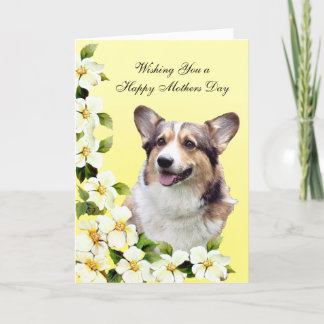 Cartão Pembroke Welsh Corgi Mothers Day Card w/poetry