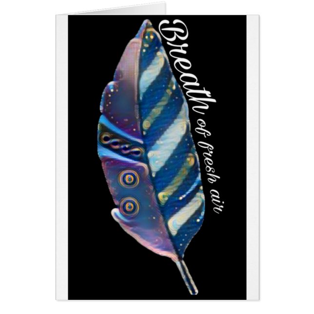 Cartão Pena da lufada de ar fresco (Frente)